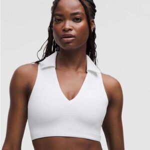 Lululemon Collared Tennis Longline Bra *Medium Support, B/C Cup
White Size 14